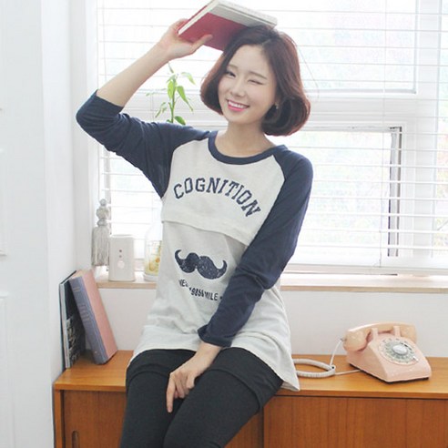팡팡샵 P 긴 배색콧수염수유티