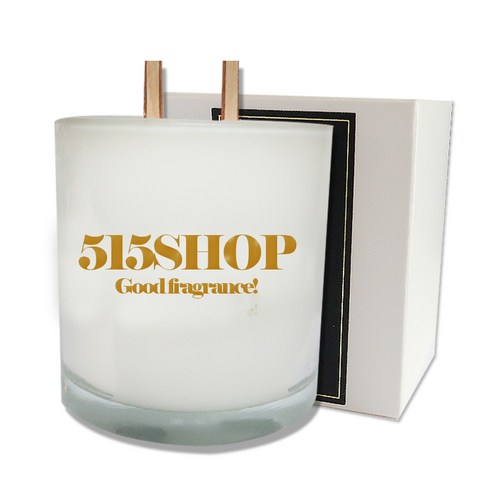515샵 골드라벨 우드심지 대용량 소이캔들 550ml, 화이트쟈스민민트, 1개
