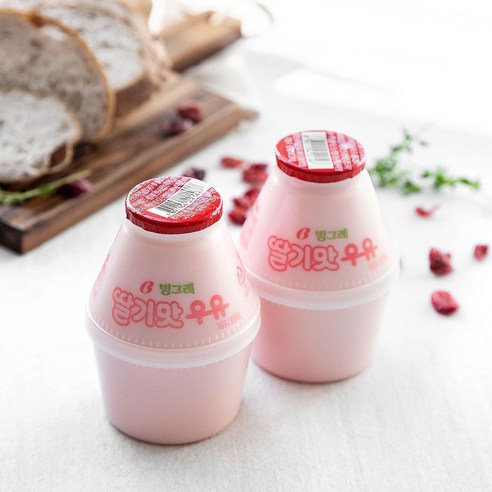 빙그레 딸기맛 우유 멀티, 240ml, 4개입