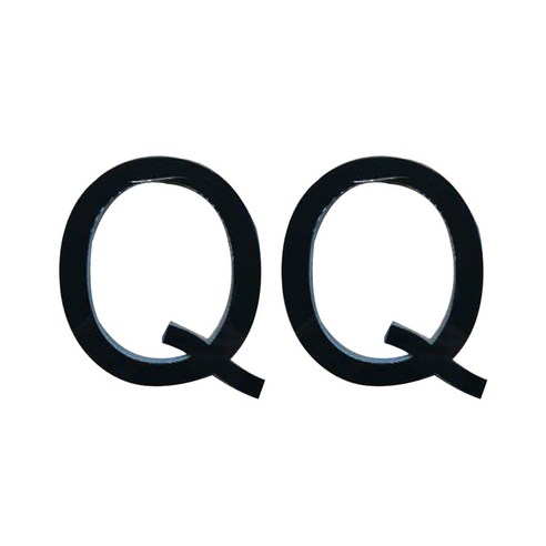 DM 알럽홈 인테리어 아크릴 엠블렘 장식 2p, 블랙Q