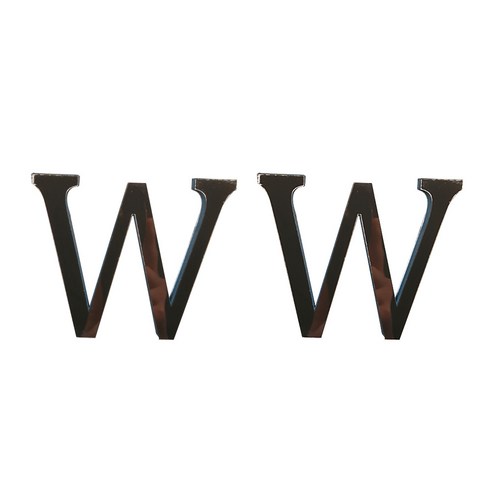 DM 알럽홈 인테리어 아크릴 엠블렘 장식 2p, 브라운W