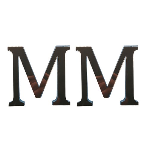 DM 알럽홈 인테리어 아크릴 엠블렘 장식 2p, 브라운M