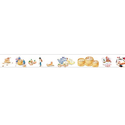 해피트레이딩 화이트 도시 핸드 마스킹테이프 30mm x 5m + 15mm x 5m + 7mm x 5m 2p, 하프앤하프, 1세트
