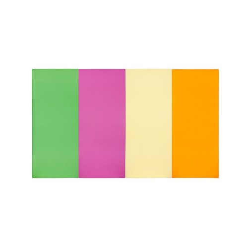 퍼니존 퍼니테라피 그린비비드시리즈5 중 폴더매트, 그린 핫핑크 아이보리 오렌지