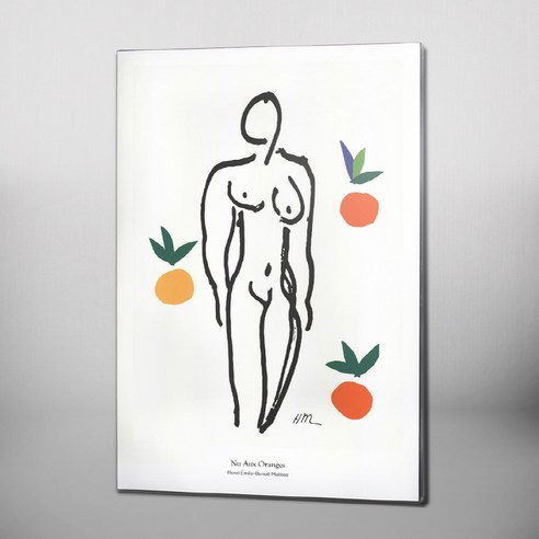 RYMD 앙리 마티스 Nu Aux Oranges 엣지 액자, 블랙
