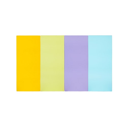 퍼니존 퍼니테라피 유아폴더매트 엘로우비비드시리즈5, 옐로우 + 피스타치오 + 바이올렛 + 스카이블루