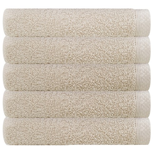 송월타월 뉴보더 수건 170g 40수 면사, 베이지, 5장