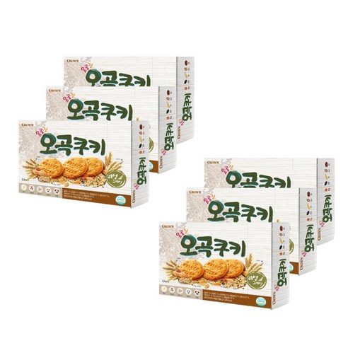크라운 옹골진오곡쿠키, 288g, 6개