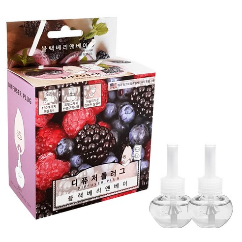 디퓨저플러그 디퓨저 리필 2p, B_04.블랙베리앤베이, 30ml