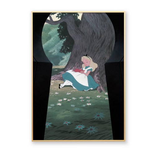콜렉션플러스 디즈니 이상한 나라의 앨리스 17191 포스터 + 메탈 액자, 골드
