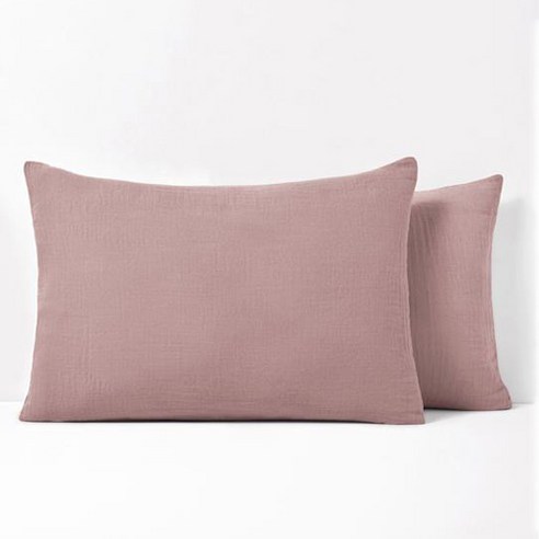 라흐두뜨 단색 거즈면 베개커버 F704831, mauve