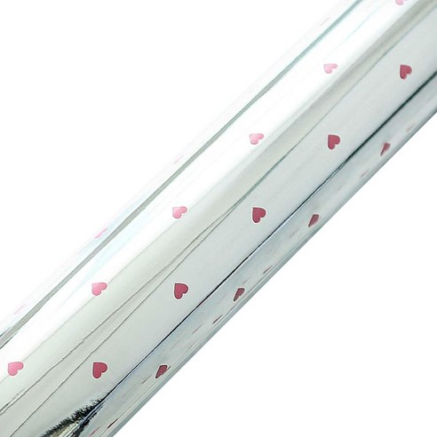 영프라자 미니하트 비닐 증착 포장지 소 26.5cm x 20m, 핑크, 1개