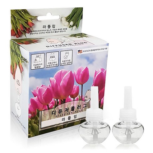 디퓨저플러그 디퓨저 오일 리필용 2p B, 라튤립, 30ml