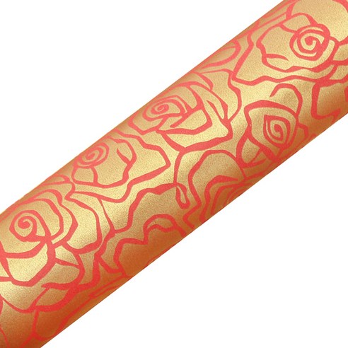 영프라자 장미 종이포장지 53cm x 10m, 레드, 1개