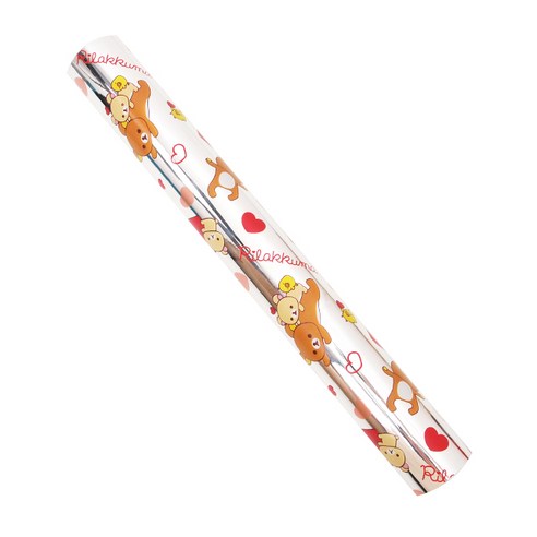 투영디자인 리락쿠마 포장지 중 37.5 x 1800 cm, 실버, 1개