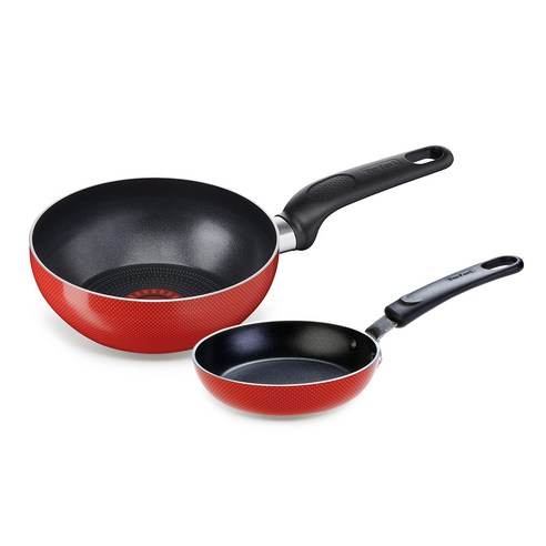 테팔 인조이 미니 세트 2개, 레드, 후라이팬 12cm + 볶음팬 16cm