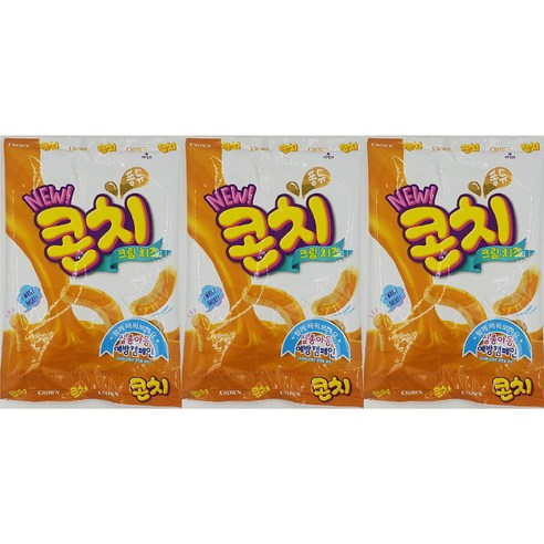 크라운제과 콘치 크림치즈, 162g, 3개