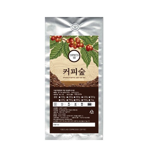 커피숲 EXPRESS 80 원두, 홀빈(분쇄안함), 1000g