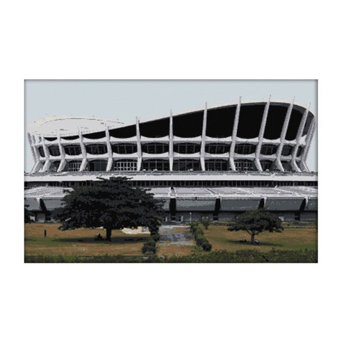 ZKF 십자수 DIY세트, 1세트, 아프리카 국립극장
