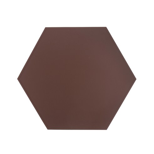 에이드엘 헥사곤 실리콘 테이블매트, 브라운, 395 x 343 mm