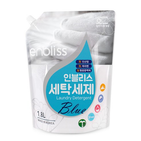 인블리스 블루 세탁세제 꽃향 리필, 1.8L, 2개