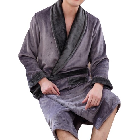 리빙조이 엘르 패턴 샤워 가운 XL, 벨벳그레이, 1개