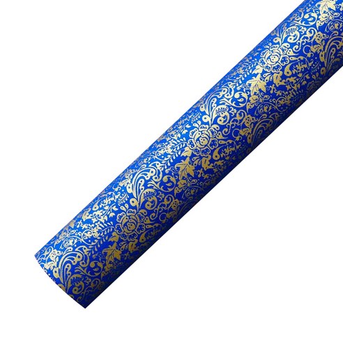 포포팬시 르네 종이포장지 53cm x 20m, 청색, 1개