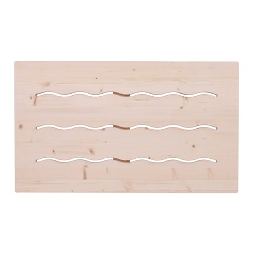 안스하우스 핀란드 소나무 웨이브 원목발판 대형, 혼합 색상, 1개