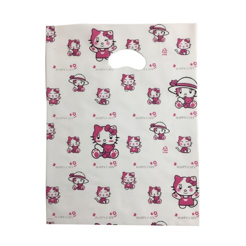팩스타 펀칭 비닐 포장봉투 가로 25cm x 세로 35cm PE25, 캐츠, 50개입