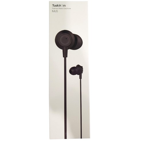 Tuddrom Mo5 Fashion Music 이어폰, Black