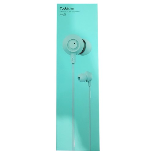 Tuddrom Mo5 Fashion Music 이어폰, Cyan