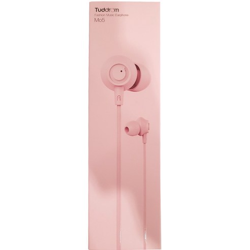 Tuddrom Mo5 Fashion Music 이어폰, Pink