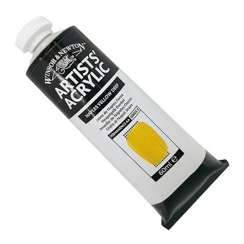 윈저앤뉴튼 아티스트 아크릴물감 S2 019 AzoYellowMedium, 60ml 421NaphtholRedLight, 1