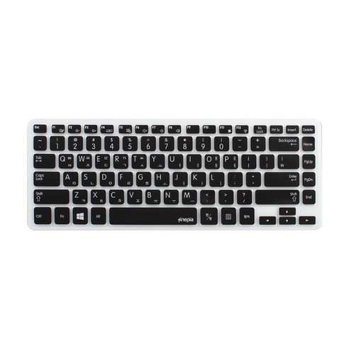 파인피아 삼성 노트북용 문자인쇄 칼라 키스킨 SS16번 / 삼성 NT270E4E / NT271B4E / NT350V4C, 블랙, 1개