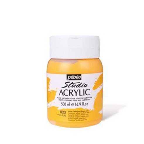 뻬베오 스튜디오/아크릴물감낱색 500ml/23/CadmiumYellowMedium 1개, 500ml, 23CadmiumYellowMedium　1개