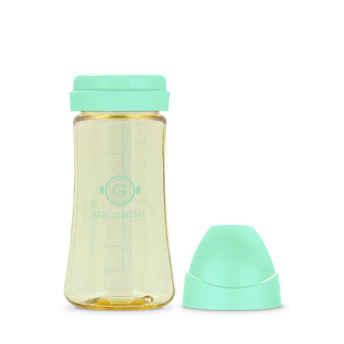 그로미미 PPSU 젖병 300ml, 노꼭지, 아쿠아그린