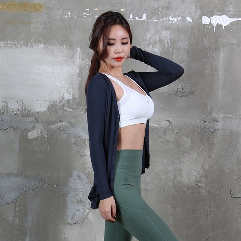 리나라인 여성용 모달가디건 요가복 CU04