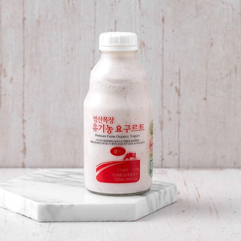 범산목장 유기가공식품인증 딸기요구르트, 450ml, 5개