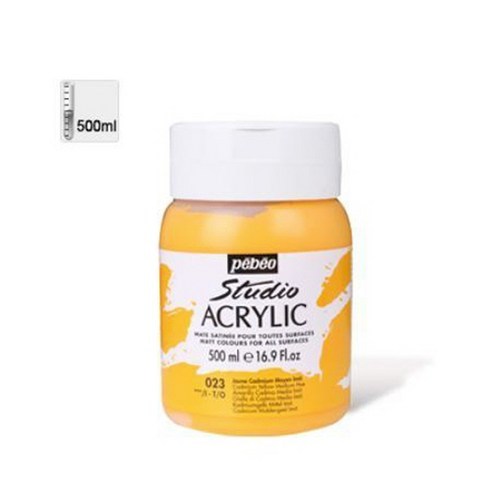 뻬베오 스튜디오 아크릴물감 14 Cobalt blue hue, 500ml, 48PrimaryYellow　1개