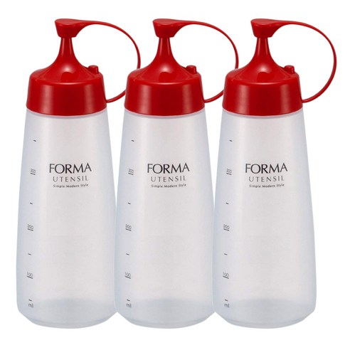 아스벨 2141 디스펜서 소스병 레드, 400ml, 3개입