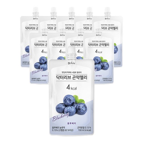 닥터리브 곤약젤리 블루베리맛, 150ml, 10개
