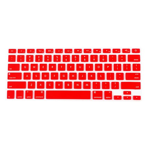 DM 알럽컴 맥북 키보드 보호 커버 A1369/A1466, 레드, 1개