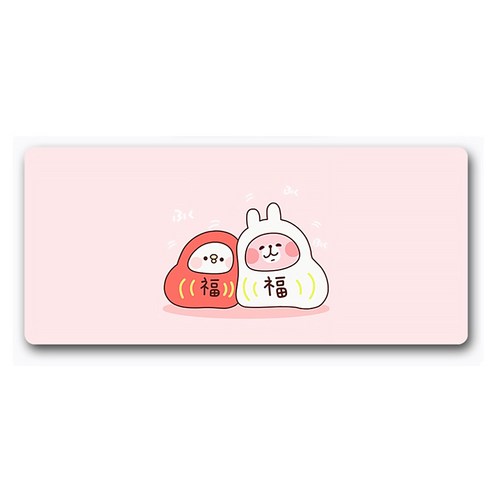 DM 알럽컴 럭키 고양이 마우스 장패드 40 x 90 x 3 cm, 라이트핑크9, 1개