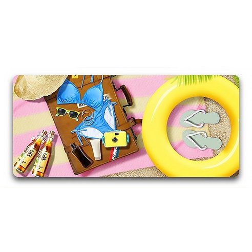 DM 알럽컴 릴렉스 마우스 장패드 40 x 90 x 0.3 cm, 튜브바캉스14, 1개