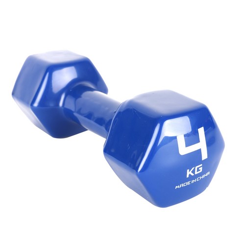아리프 PVC 컬러 아령, 4kg, 1개