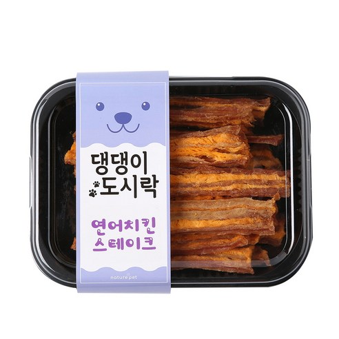 네이처펫 댕댕이도시락 수제간식, 연어치킨 스테이크맛, 1개