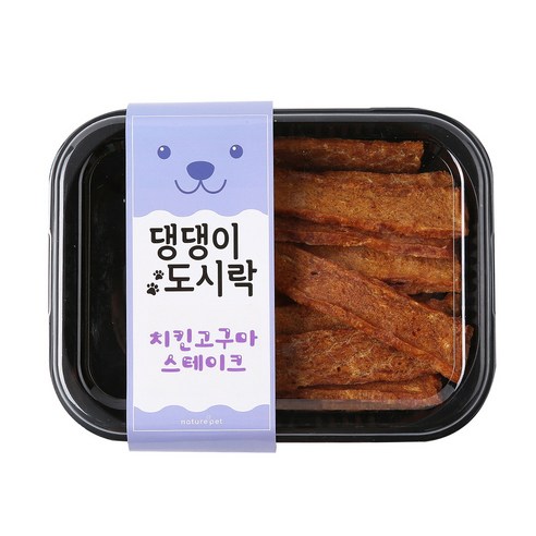 네이처펫 댕댕이도시락 수제간식, 치킨고구마 스테이크맛, 1개