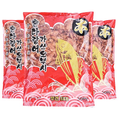 부건 혼다랑어 가쓰오부시, 500g, 3개