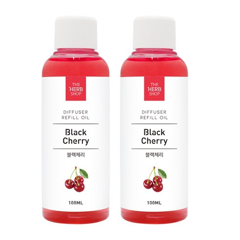더허브샵 디퓨져 리필 오일 2p 세트, 블랙체리, 100ml, 2개