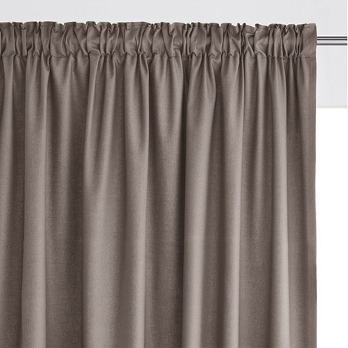 라흐두뜨 바쉐트면 커튼 개더리드탑 F709139, taupe beige